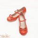 Sentaro Bobo Round Toe Hollow Bow Mid and Low Heel Shoes(8 Colours/Full Payment Without Shipping)